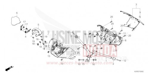 MANETTE DE DIRECTION/REVETEMENT DE GUIDON SH125ADT de 2026